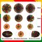 Black History Month Decorations Paper Fans Juneteenth Hanging Paper Fans Kente Ceiling Wall Garland for African American Party Bulletin Board Classroom Decor(18 Pcs,Classic)